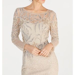 Adrianna Papell Beaded Long Dress Size 10